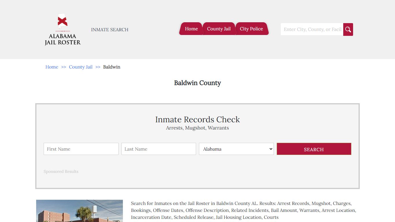 Baldwin County | Alabama Jail Inmate Search